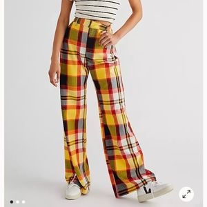 Free People Jules Plaid Pants
